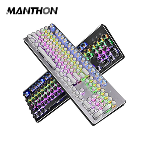 104 <strong>Keys</strong> Transparent Keycaps For Gaming Mechanical <strong>Keyboard</strong> Retro Punk USB Wired LED 23 Mode RGB backlit <strong>Keyboard</strong> <strong>Key</strong> caps - Product Image 1