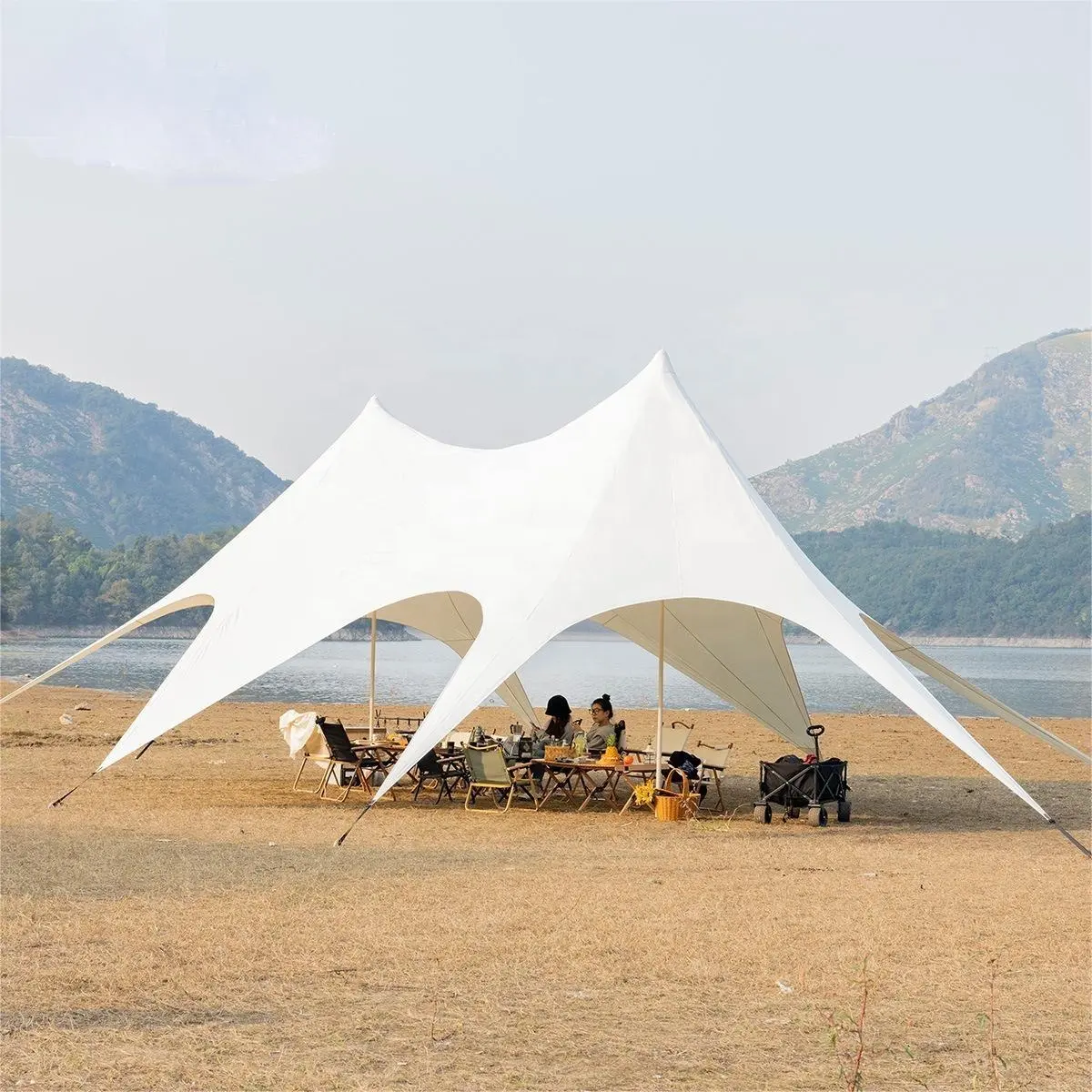 חופה מעולה האוהל מחנאות 40 איש מקלט חוף משפחתי פסטיבל מסיבה אוהל חיצוני חופה גן חופה