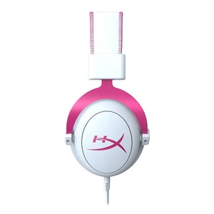 Per iper X Cloud II cuffie cablate con cancellazione del rumore staccabile 7.1 suono Surround virtuale bianco e rosa per Computer PC - Product Image 4