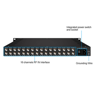 High Quality NDS3508B 16 in 1 FTA IRD Tuner to IP Gateway 8/16 <strong>DVB</strong>- <strong>S</strong>/S2/S2X <strong>DVB</strong>-<strong>C</strong>/<strong>T</strong>/T2 ISDB-<strong>T</strong> ATSC Channels Tv Receiver - Product Image 4