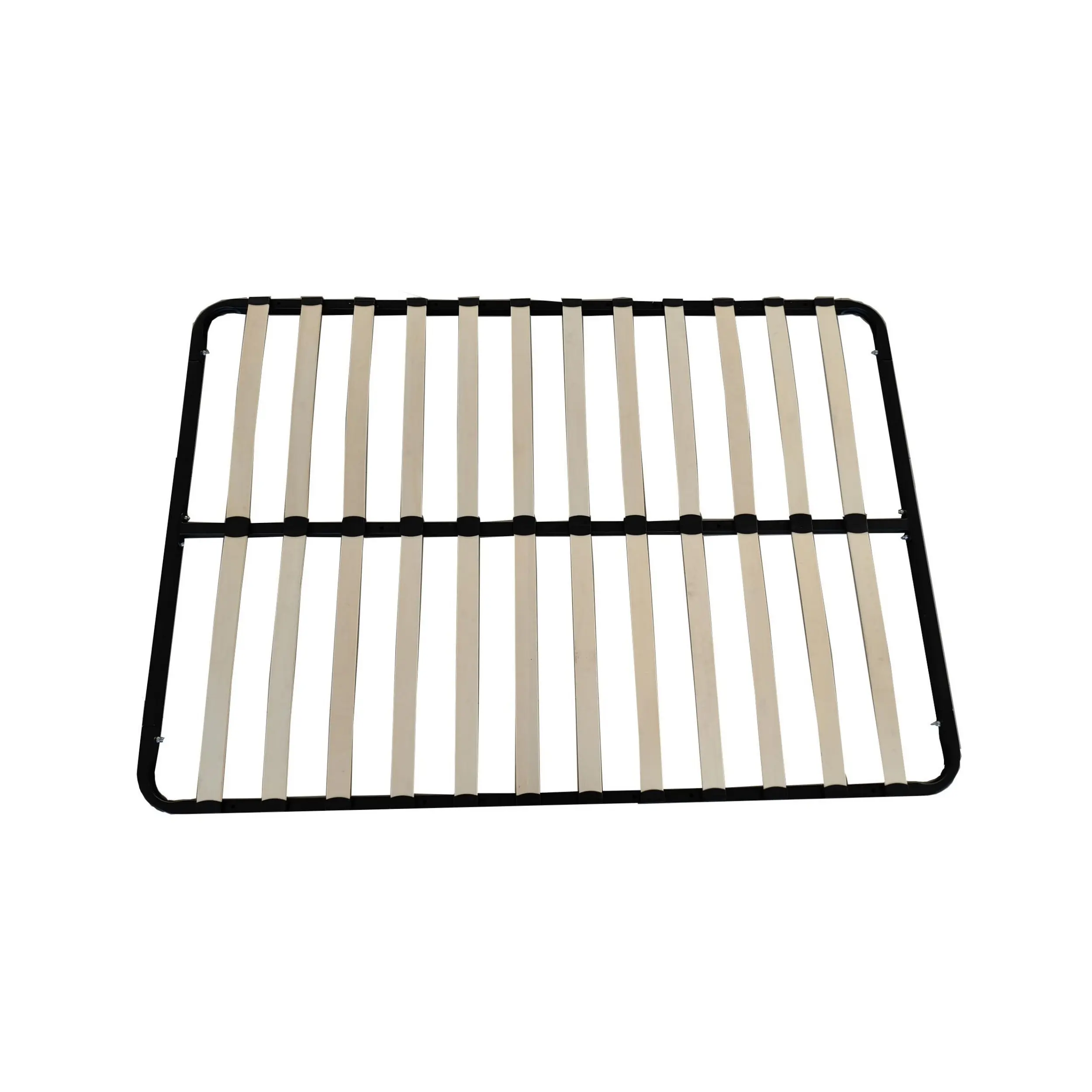 iron metal slatted bed frame king single size flat package easy installation mattress base