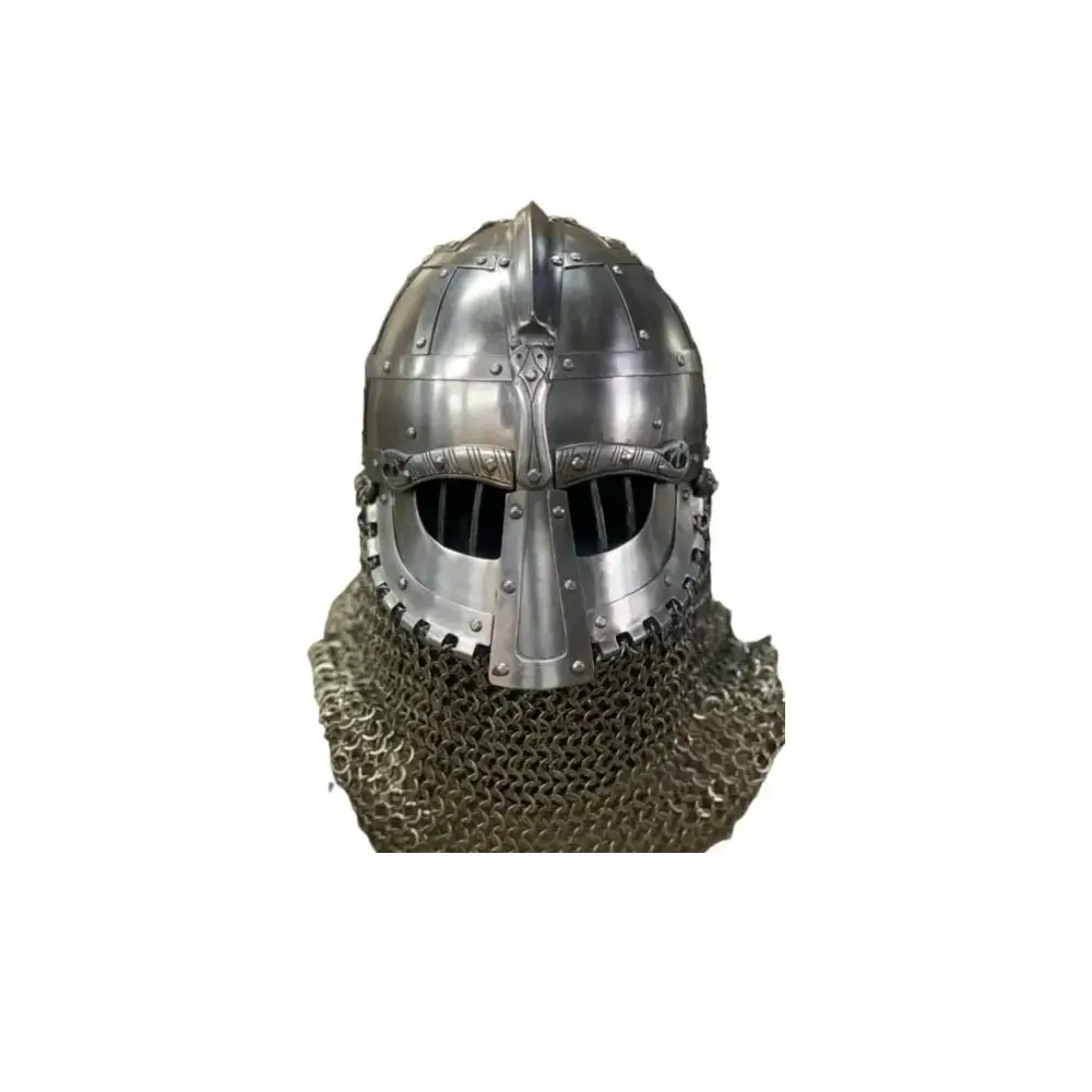 Chainmail, SCA/kask, hindistan'dan 14 Gauge mücadele kask üreticisi ile ortaçağ Viking Vendel kask