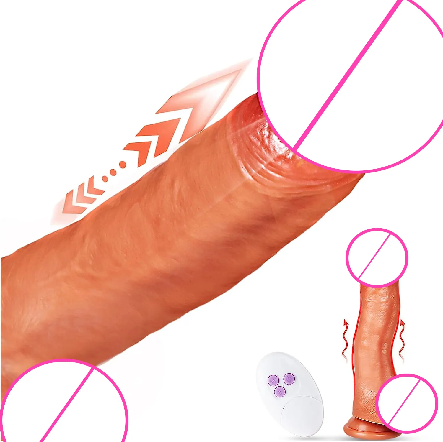 Neonishen Seksspeeltjes Afstandsbediening Realistische Dildo 'S Vibrerende Verwarming Anale Siliconen Kronkelende Stuwende G Spot Dildo Vibrator