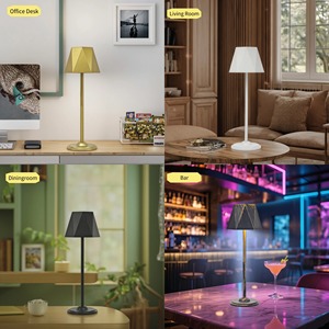Şık tasarım RGB başucu lambası 3-Level karartma kompakt oturma odası komiteler partiler için çok yönlü çok renkli aydınlatma pil - Product Image 6