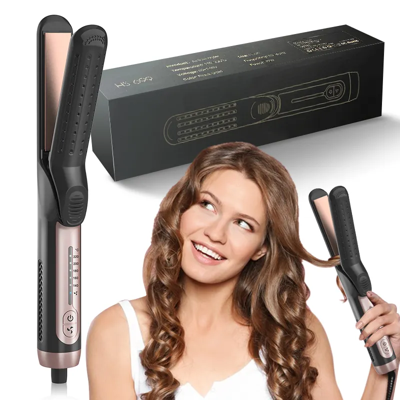 Suttik HS-699 New Multi-Functional 2 IN 1 Hair Curler Ionic Straightener Iron Cool Air anti-scalding for Women