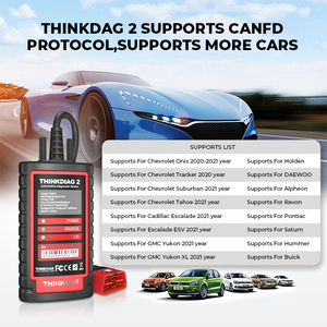 THINKCAR Thinkdiag 2 OBD2 Scanner supporto può protocolli FD adatti per G-M marchio di auto libero software completo 16 funzioni Reset codice ECU