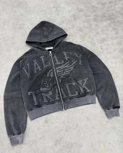 Tùy Chỉnh Nặng 100% Cotton Retro Thời Trang Phố Người Đàn Ông Của Áo Với Đính Thêu, Màn Hình In Ấn Và Thạch - Product Image 3