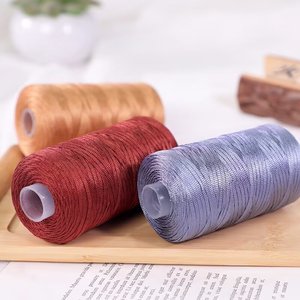 100克平丝带线3毫米厚的强力染色图案，用于手工编织和编织 - Product Image 2