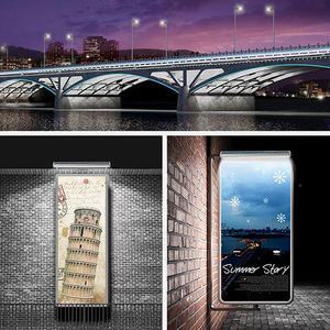 商用ソーラービルボードライト防水<span class=keywords><strong>LED</strong></span>フラッドライト金属アルミニウムソーラーパネルライトシステム屋外サイネージディスプレイ用