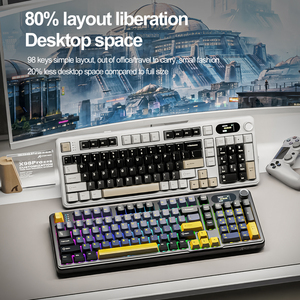 Attack Shark X98pro Junta intercambiable en caliente de tecla completa RGB Programación personalizada Tres modos Gamer Gaming Teclado mecánico - Product Image 5