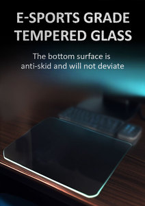 Ev otel okulu için özelleştirilebilir elektronik cam hızlı Mouse Pad süper pürüzsüz buzlu temperli cam-katı yapı - Product Image 4