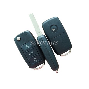High-Quality for <strong>VW</strong> 3 Button Smart Remote Car <strong>Key</strong> (433 Mhz/ 46 Chip) for 02-09 Phaeton 02-10 Touareg Black Smart <strong>Key</strong> Fob - Product Image 1