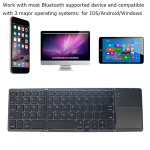 Teclado plegable ultradelgado e inalámbrico, adecuado para tableta y teléfono móvil, logotipo personalizable