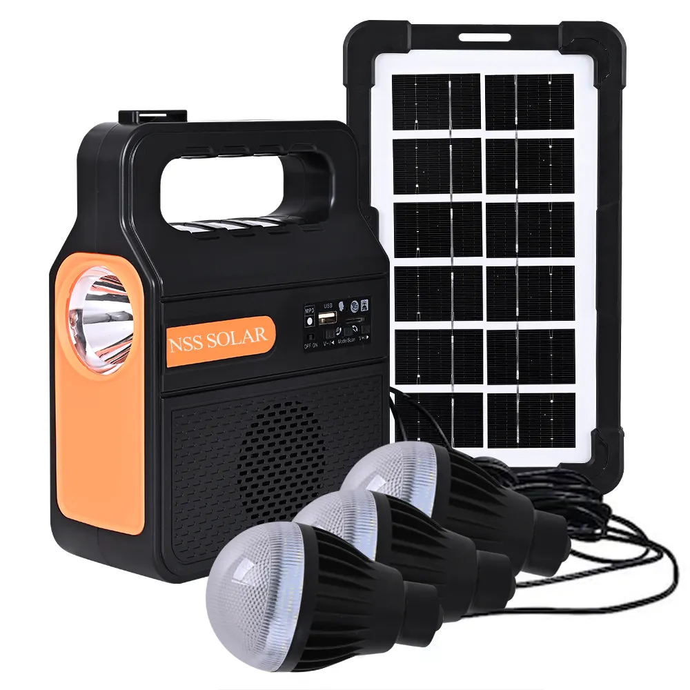 Kit de sistema de iluminación generador de estación de energía solar para el sistema de iluminación hogar sistema de iluminación led solar para el hogar