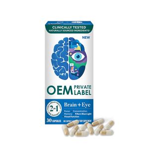 Kapseln zur Ergänzung der Gehirn augen verbessern das Gedächtnis und die Konzentration und enthalten Lutein, Vitamin ACE und Zink zur Förderung der Augen gesundheit - Product Image 1