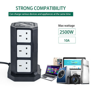英国电源板电涌保护器电缆铅多索塔套接字扩展 USB - Product Image 4