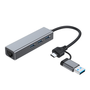 उच्च गति 4 में <span class=keywords><strong>1</strong></span> यूएसबी टाइप सी यूएसबी 3.0 rj45 100 मीटर/1000 मीटर यूएसबी हब एडाप्टर और लैपटॉप के लिए यूएसबी हब 3.0 - Product Image 5