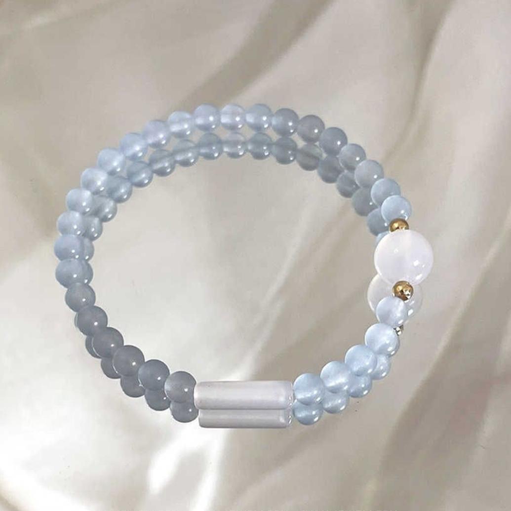 Glass bead bracelet-11