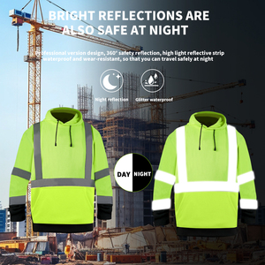 Dr. ấm tùy chỉnh lớp 3 an toàn phản chiếu nước nóng làm việc mặc xây dựng dài tay áo nóng Áo trùm đầu - Product Image 3