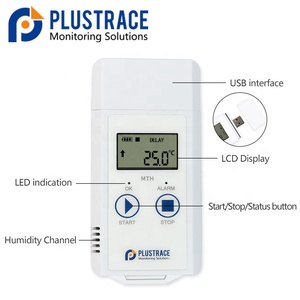 PLUSTRACE MTH Registrador de datos de temperatura y humedad portátil de uso múltiple para medicina.
