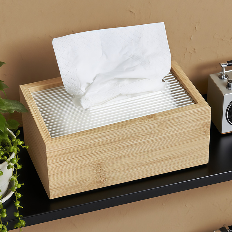 Bambú y vetas de madera