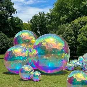 ミラーボールミラーバルーン球体PVC大型反射大きな光沢のあるボールクリスマスの結婚式のパーティーイベント