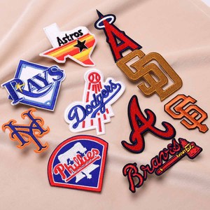 Stokta spor MLB takım logosu yama rozetleri için yeni tasarımcı nakış demir beyzbol yamalar üzerinde şapka - Product Image 5