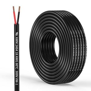 18 AWG สายไฟฟ้าเกลียวพีวีซีสายทองแดงบริสุทธิ์2แกนสำหรับโคมไฟริบบิ้น LED เทปให้แสงสว่าง