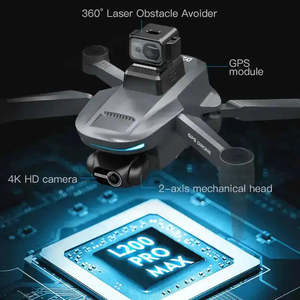 L200 PRO MAX RCミニドローン2軸ジンバルレーザー障害物ブラシレスモーターGPS 5G WIFI FPVクアドコプター玩具初心者向け - Product Image 5