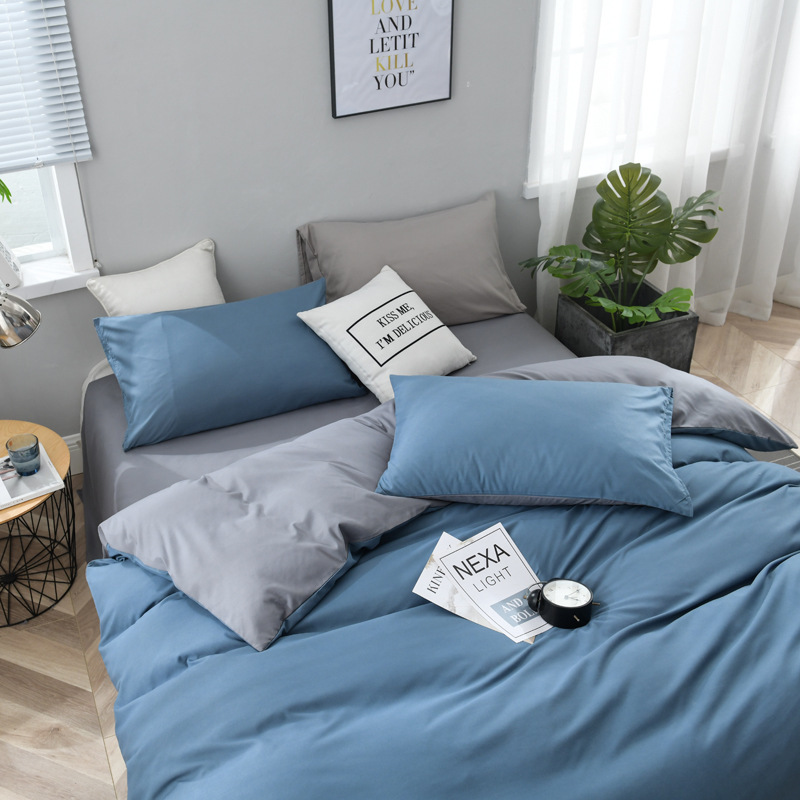 Denim blue with medium gray