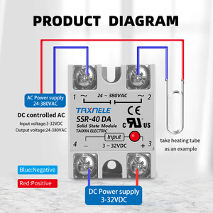 Single Phase Solid State <strong>Relay</strong> SSR-40DA SSR-25DA SSR-10DA DC to AC 3-32VDC <strong>Input</strong> 24-380VAC <strong>Output</strong> Solid State <strong>Relay</strong> <strong>Module</strong> - Product Image 6