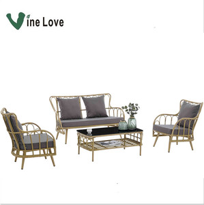 High Quality patio Outdoor Furniture Garden and waterproof new style comfortable garden rattan sofa set