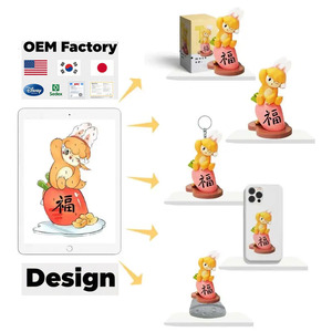 Tùy chỉnh 3D PVC hành động Hình Vinyl nghệ thuật phim hoạt hình Đồ chơi mô hình bức tượng thu động vật đồ chơi dịch vụ - Product Image 1