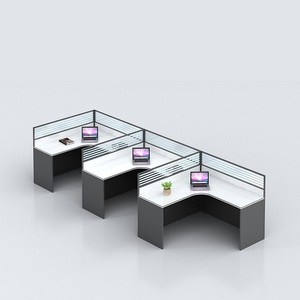 Moderne modulare Kabine Workstation Holz Staff Desk und Computer Desk Factory Direct Büromöbel für das Studium - Product Image 2