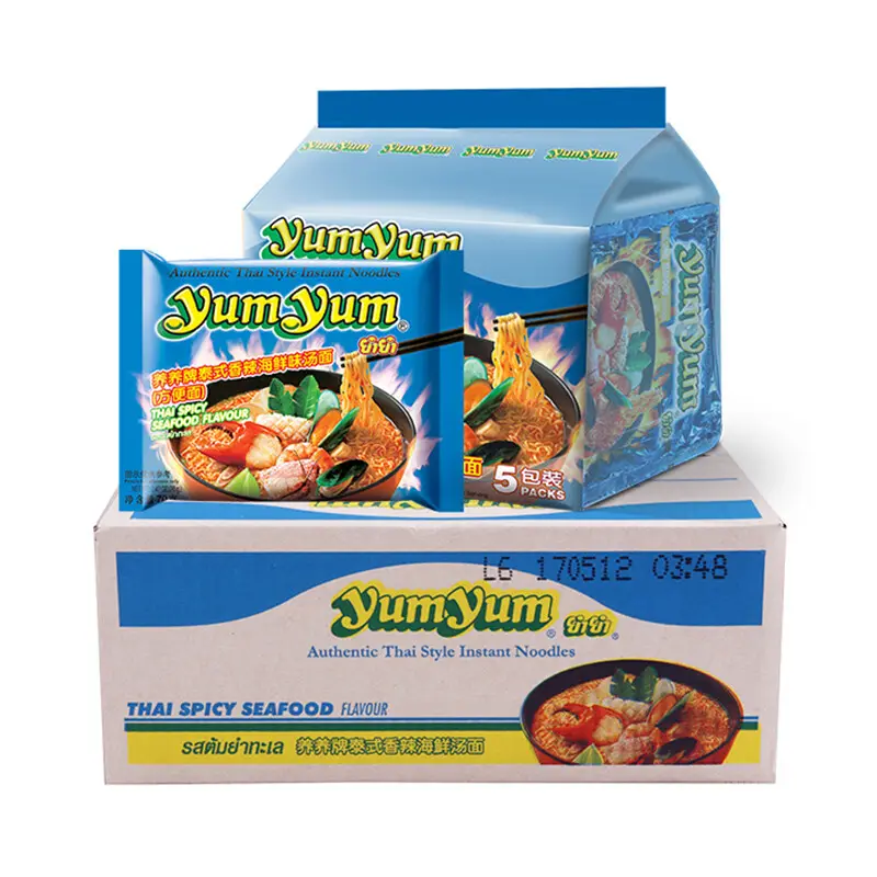 Thailand's Original Imported Yangyang Brand Yumyum Tom Yum Kung Instant Noodles Hot and Sour Shrimp Soup Bagged Green Curry