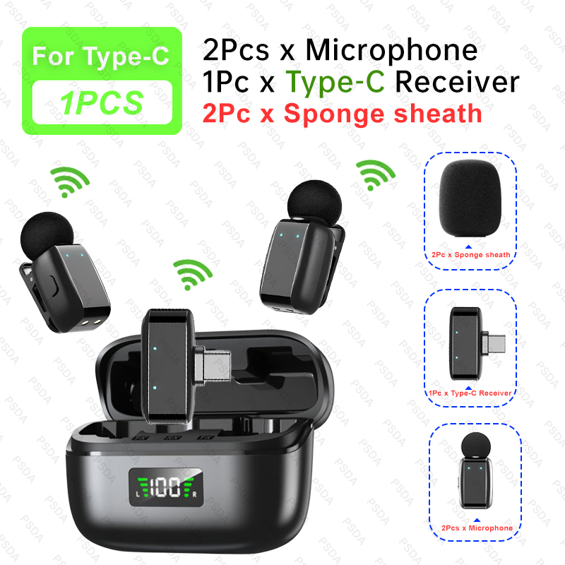 Black- 2Mic + Type C (LIV068-C)