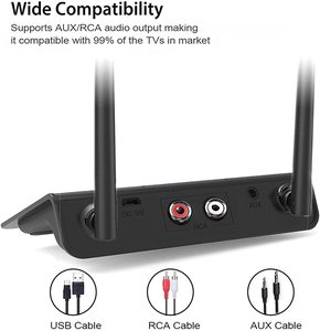 TV Funksender Empfänger blaue Zähne 5.0 Sender Empfänger 2 in 1 Ferns ender Audio RCA AUX Funk adapter