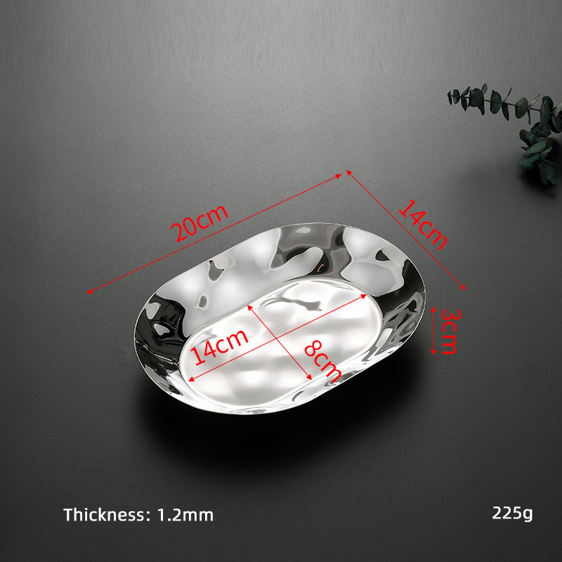 20*14*3 CM Oval Silver