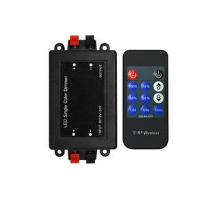 12V 8Aシングルカラーコントローラ11キーRFワイヤレスLEDディマーPWM手動リモコンLEDストリップライト用 - Product Image 2