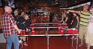 Oem/ODM có thể gập lại bia <span class=keywords><strong>Pong</strong></span> bảng LED Tùy chỉnh đồ gỗ ngoài trời bảng trò chơi 8ft cho bia <span class=keywords><strong>Pong</strong></span> trò chơi với đèn - Product Image 2