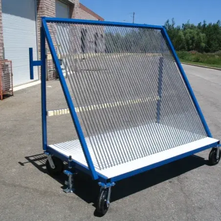 Chariot de rangement en verre isolant Simple, supports de harpe de stockage de feuille de verre dans l'usine de verre