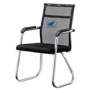 Reposabrazos fijo directo de fábrica, silla de malla de pie galvanizada, silla de ordenador de oficina moderna, sencilla y cómoda, silla de reunión - Product Image 5