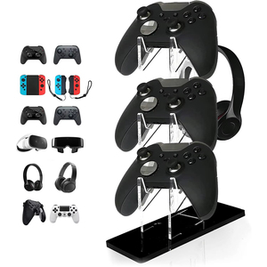 Soporte de auriculares de tres capas Ps5 almacenamiento utilizado almacenamiento computadora de escritorio de soporte de controlador de juego Acrílico - Product Image 1