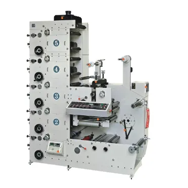 Impresora flexográfica para vasos de papel corrugado de cinco colores, prensa BOPP, máquina de impresión flexográfica de lámina de etiquetas