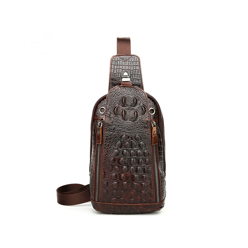 Motif crocodile marron
