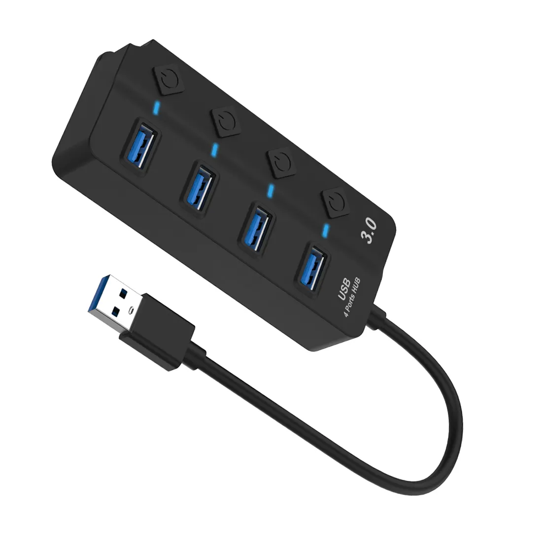 4 in 1 USB 3.0 startech indipendente interruttore On/Off e LED di alimentazione 4 porte Ultra sottile 4 porte ad alta velocità 2.0 hub usb con ricarica