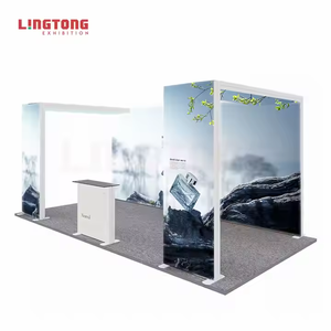 SEG Modular Portable Exhibition Booth <strong>3x3</strong> Pop-Up Trade Show <strong>Display</strong>, Portable Backdrop, and Versatile for Events and Exhibitions - Product Image 2