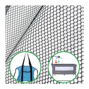 Yumuşak örgü örgü hava örgü kumaş Polyester altıgen tül örgü nefes çanta yapımı için 3D örgü kumaş yıkama torbaları - Product Image 1