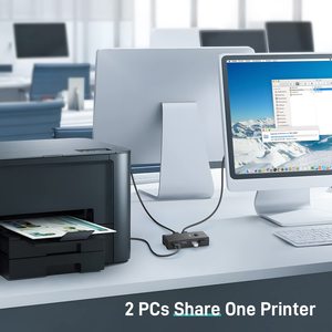 FIDECO-monitor dual usb 3,0, interruptor kvm para teclado, ratón, impresora - Product Image 3