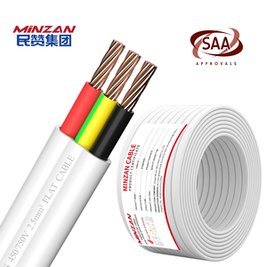 450/750V 2.5 mm <strong>Wire</strong> Flat Twin and Earth Building Cable 2 Core 3 Core 1 1.5 4 6mm2 Solid/Stranded TPS Copper Electrical Cable - Product Image 1